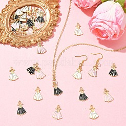 18шт 3 стиля подвески из сплава с эмалью&nbsp;ENAM-YW0008-37