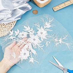 Вышивка полиэстером пришить 3d цветочные аппликации&nbsp;DIY-WH0304-717