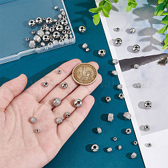 80 шт. 4 стиля 201 нержавеющая сталь разделительные бусины&nbsp;STAS-UN0060-39