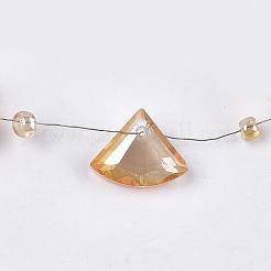 Стеклянные бусины с гальваническим покрытием &nbsp;EGLA-S176-05A-B04