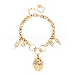 Летние браслеты с подвесками из нержавеющей стали 304&nbsp;BJEW-C135-03G