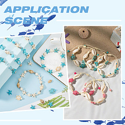 160шт 8 стиля окрашенные синтетические бирюзовые бусины G-SC0003-47