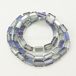 Гальванические стеклянные бусины&nbsp;EGLA-J023-8x4mm-02