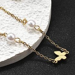 Браслеты-бабочки из нержавеющей стали 304&nbsp;BJEW-C098-01C-G