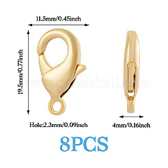 8 шт. латунные застежки-лобстеры&nbsp;KK-TA0002-70