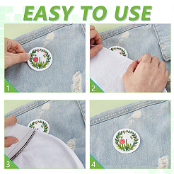 14 шт. полиэстеровые нашивки на одежду&nbsp;PATC-WH0022-41