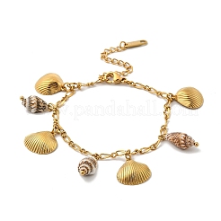 Браслеты-шармы из нержавеющей стали 304 для женщин&nbsp;LS-BJEW-A052-02G