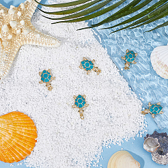 Подвески из кубического циркония с покрытием из латуни&nbsp;KK-BBC0010-07A