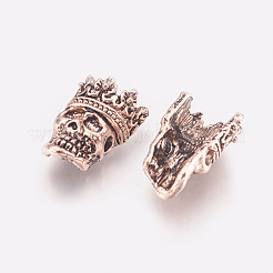 Сплавочные овальные бусины тибетского стиля &nbsp;TIBEB-L002-05ARG