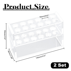 Стеллажи для многоцелевого использования из стеклянных цилиндрических труб с 6 отверстием&nbsp;AJEW-WH0596-418B