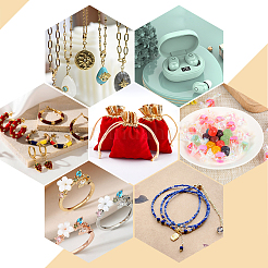 Прямоугольные бархатные мешочки для бижутерии&nbsp;TP-BBC0001-09A-01