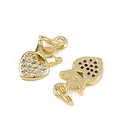 Латунные микро проложить кубического циркония подвески&nbsp;ZIRC-I367-02G-02