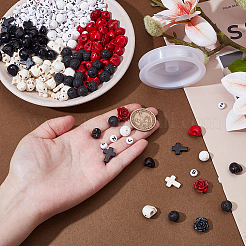 Браслеты из бисера и розового черепа своими руками изготовление браслетов&nbsp;DIY-NB0013-93