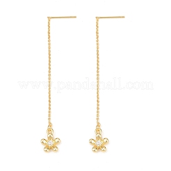 Цветочная латунная микропаве&nbsp;EJEW-H182-10G