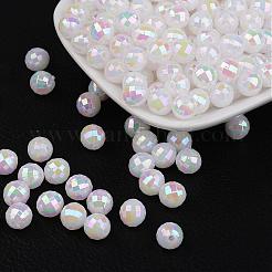 Граненые красочные экологически чистые круглые бусины из полистирола и акрила&nbsp;SACR-K001-8mm-78