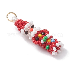 Пасхальные подвески-гномы из стеклянного бисера&nbsp;PALLOY-MZ01037-04