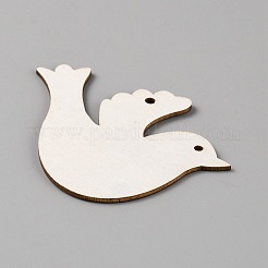 Незавершенные подвесные украшения из дерева WOOD-WH20001-02