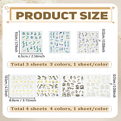 7 лист 7-х стилей наклеек для дизайна ногтей&nbsp;MRMJ-LP0002-10