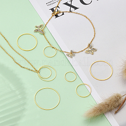 240шт 8 стильных латунных соединительных кольца&nbsp;FIND-CA0006-05G