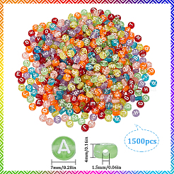 1500 шт. Прозрачные акриловые бусины&nbsp;OACR-SP0001-25B