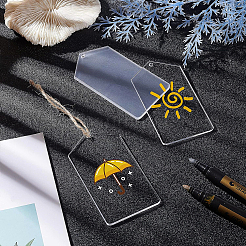 Прозрачные акриловые большие подвески&nbsp;TACR-BC0001-10