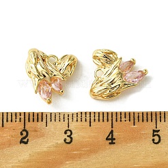 Латунь сердце подвески&nbsp;KK-D092-02G-01