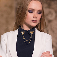 6 шт. 2-х цветные треугольные значки для лацканов&nbsp;JEWB-FH0002-55