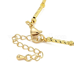 Браслеты из круглой латуни с покрытием стойки для женщин&nbsp;BJEW-B106-24G