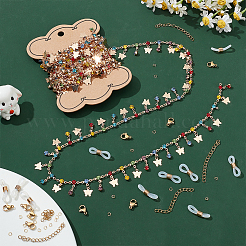Латунные бабочки и стразы бриллиантовые подвески браслет нагрудник ожерелье набор для самостоятельного изготовления&nbsp;DIY-WR0004-17
