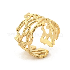 Кольца-манжеты из нержавеющей стали 304 полые широкие для женщин&nbsp;RJEW-G338-24G