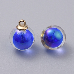 Прозрачные акриловые подвески цвета ab&nbsp;GLAA-TAC0002-E08