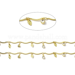 Экологически чистая латунная цепь с изогнутыми звеньями ручной работы&nbsp;CHC-E023-29G