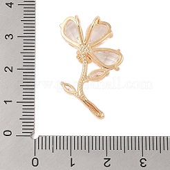 Латунь стекло кулоны&nbsp;KK-B100-041G-03