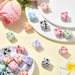 30 шт. акриловые печатные бусины с УФ-покрытием&nbsp;MACR-CJ0002-10