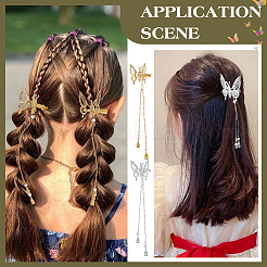 4 шт. 2 цвета цинковый сплав заколки для волос из кожи аллигатора для женщин и девочек&nbsp;PHAR-FG0001-01