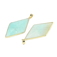 Натуральный цветок амазонит ограненные большие подвески&nbsp;G-L623-04G-01