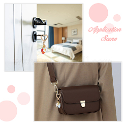 3 шт. 3-цветный эмалированный сплав цветок с акриловой клубникой брелок&nbsp;KEYC-DC0001-31