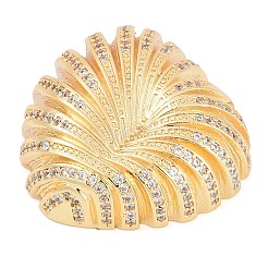 Латунные микропаве прозрачные подвески с фианитом&nbsp;KK-M307-06G