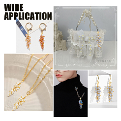 12 шт. 6-х цветные стеклянные бусины-подвески с гальваническим покрытием&nbsp;HJEW-UN0001-04