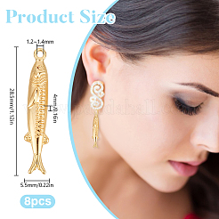 8шт 2 цвета латунные подвески&nbsp;KK-DR0001-44