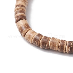 Натуральный кокос с синтетическими бирюзовыми бусинами эластичные браслеты для мужчин и женщин&nbsp;BJEW-JB11743-02