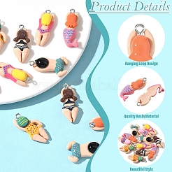 12шт 6 стиля пластиковые подвески&nbsp;KY-YW0002-21