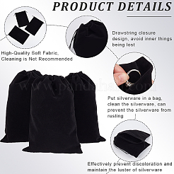 Бархатные мешочки для украшений на шнурке&nbsp;ABAG-WH20013-01A