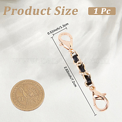 1 шт. черный кожаный сплав pu chain удлинитель для кошелька ремешка для изготовления кошелька&nbsp;PURS-CL0001-10B