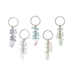 5 шт. брелки из стекла с трещинами и ламповой отделкой ручной работы&nbsp;KEYC-JKC01310