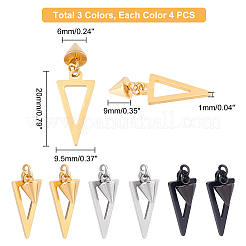 12 шт. подвески из нержавеющей стали 304 двух цветов&nbsp;STAS-UN0035-85