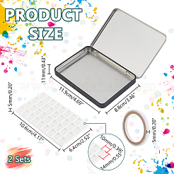 Железо акварельные краски жестяная коробка&nbsp;AJEW-WH0542-74