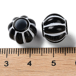 Непрозрачные акриловые европейские бусины с распылением&nbsp;SACR-P031-03B-02