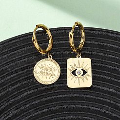 5 шт. серьги-кольца со стразами из нержавеющей стали 304&nbsp;EJEW-G447-01G