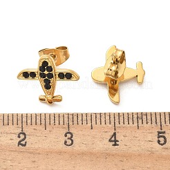 Серьги-гвоздики из нержавеющей стали 304&nbsp;EJEW-F361-09G